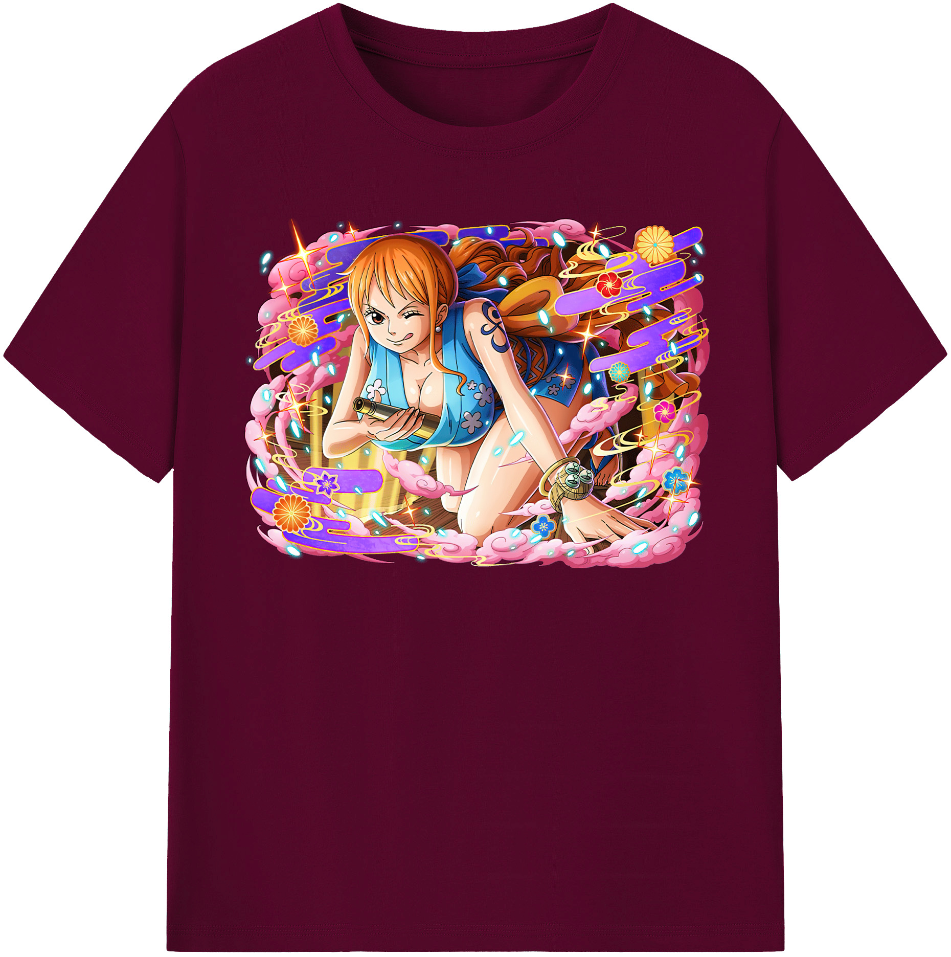 （画像用） ワンピース ナミ ONE PIECE Nami レディースカジュアルプリントTシャツ（綿100％）